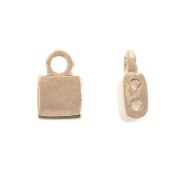 Cymbal Bead Endings Embout de finition pour Tila Beads 7.5x5mm Piperi Doré Rose x1