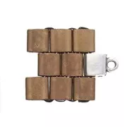 Cymbal Bead Endings Embout de finition pour Tila Beads 7.5x5mm Piperi Doré Rose x1