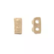 Cymbal Bead Substitute - Perle en métal Half Tila 5x2.6x2.2 mm Ornos Doré Rose x1