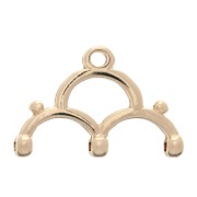 Cymbal - Embout pour tissage de Rocaille Miyuki 8/0 19 mm Lakos III Doré Rose x1|raw }}