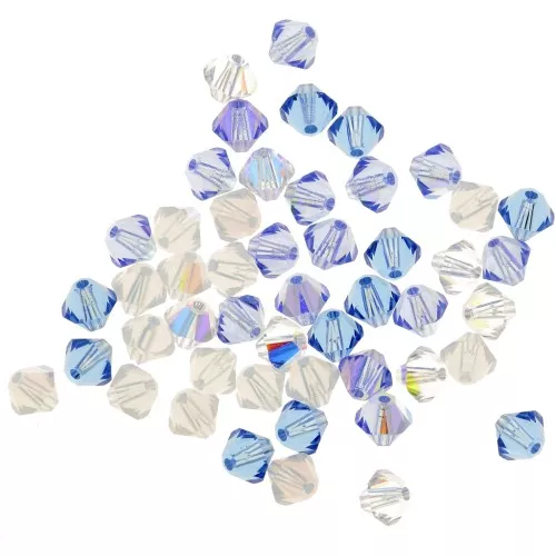 Mix de Toupies en cristal PureCrystal 5328 4 mm Hiver x50