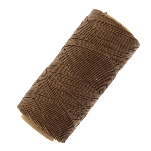 Bobine de fil ciré Linhasita pour micro macramé 0.75 mm - Caramel Brown (362) x228m