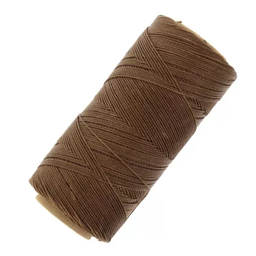 Bobine de fil ciré Linhasita pour micro macramé 0.75 mm - Caramel Brown (362) x228m