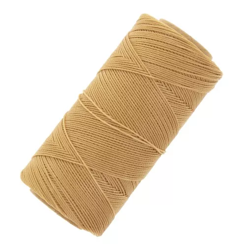 Bobine de fil ciré Linhasita pour micro macramé 0.75 mm - Straw (18) x228m