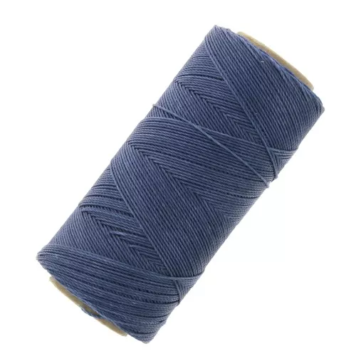 Bobine de fil ciré Linhasita pour micro macramé 0.75 mm - Denim (1037) x228m