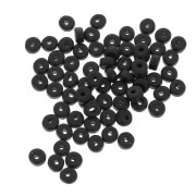 Perles rondelles Heishi en céramique 5.3x2.5 mm - Noir mat x30|raw }}