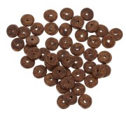 Perles rondelles Heishi en céramique 6.5x2.3 mm - Marron mat x30|raw }}