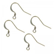 Crochets d'oreilles 17 mm bronze x4|raw }}
