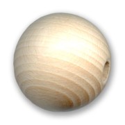 Grosse perle ronde en bois brut naturel 35 mm x1|raw }}