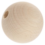 Grosse perle ronde en bois brut naturel 40 mm x1|raw }}