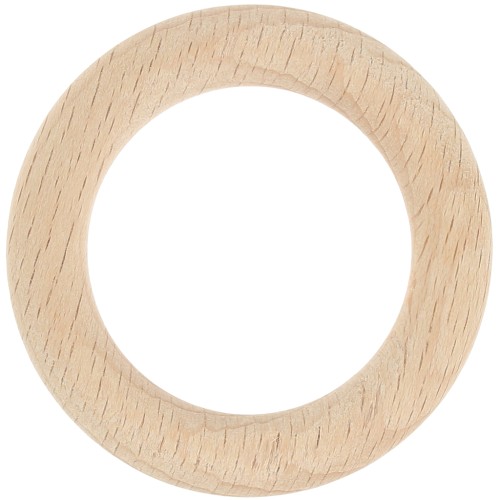 Anneau en bois brut naturel pour bijoux, déco, porte clés 55 mm x1