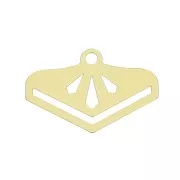 Embout pour tissage de perles Miyuki 11/0 18 mm Bohème - Plaqué Or 3 microns x1