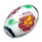 Olive 20x14 mm Blanc/Rouge x1|raw }}