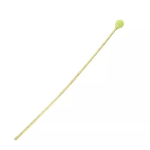 Clou tête boule en résine époxy 40x0.6 mm - Doré - Jaune x1