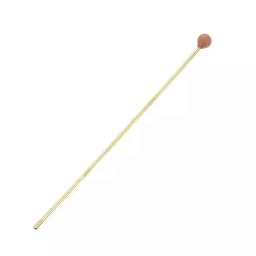 Clou tête boule en résine époxy 40x0.6 mm - Doré - Saumon x1