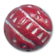 Ronde en argile décorée 12 mm Rouge x1|raw }}