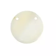 Pendentif - Intercalaire rond en nacre 2 trous 25 mm x1