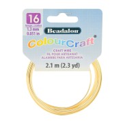 Fil de cuivre rond ColourCraft Wire 1.3 mm - Doré x2.1 m