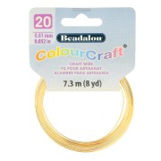 Fil de cuivre rond ColourCraft Wire 0.81 mm - Doré x7.3 m