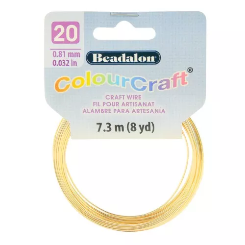 Fil de cuivre rond ColourCraft Wire 0.81 mm - Doré x7.3 m