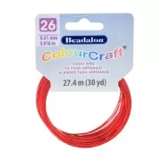 Fil de cuivre rond ColourCraft Wire 0.41 mm - Rouge x27.4 m