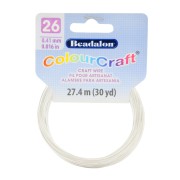 Fil de cuivre rond ColourCraft Wire 0.41 mm - Argenté Mat x27.4 m