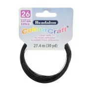 Fil de cuivre rond ColourCraft Wire 0.41 mm - Noir x27.4 m