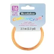 Fil de cuivre rond ColourCraft Wire 1.3 mm anti-ternissement - Naturel x2.1 m