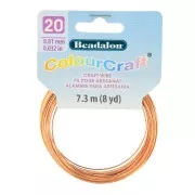 Fil de cuivre rond ColourCraft Wire 0.81 mm anti-ternissement - Naturel x7.3 m