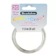 Fil de cuivre rond ColourCraft Wire 0.81 mm - Argenté x7.3 m