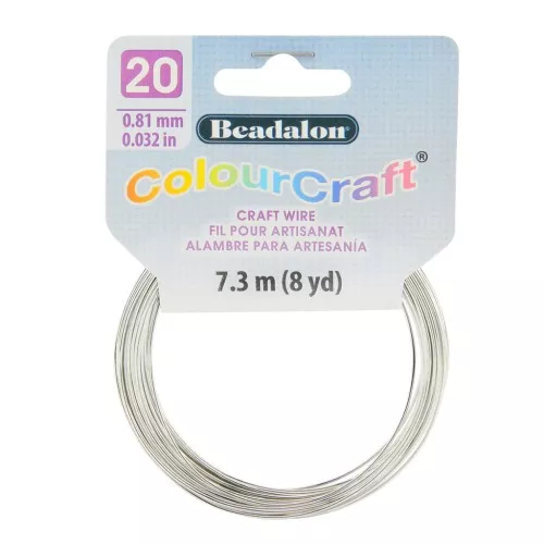 Fil de cuivre rond ColourCraft Wire 0.81 mm - Argenté x7.3 m