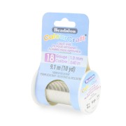 Fil de cuivre rond semi dur ColourCraft Wire 1mm Argenté anti-ternissement x9.1m