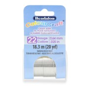 Fil de cuivre rond ColourCraft Wire 0.64 mm - Argenté anti-ternissement x18.3 m