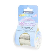 Fil de cuivre rond ColourCraft Wire 0.64 mm - Argenté anti-ternissement x18.3 m