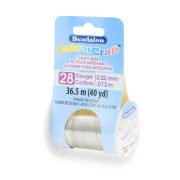Fil de cuivre rond ColourCraft Wire 0.32 mm - Argenté anti-ternissement x36.5 m
