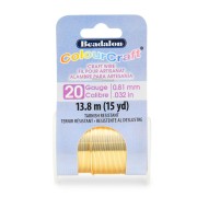Fil de cuivre rond ColourCraft Wire 0.81 mm - Doré anti-ternissement x13.8 m