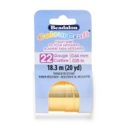 Fil de cuivre rond ColourCraft Wire 0.64 mm - Doré anti-ternissement x18.3 m