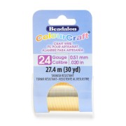 Fil de cuivre rond ColourCraft Wire 0.51 mm - Doré anti-ternissement x27.4 m
