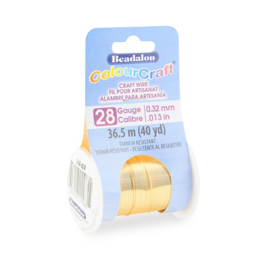 Fil De Fer Doré 0.4mm 100m - Résistant Au Ternissement - Pour Création Bijoux Et DIY