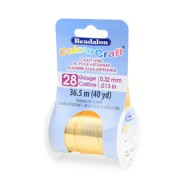 Fil de cuivre rond ColourCraft Wire 0.32 mm - Doré anti-ternissement x36.5 m