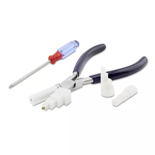 Pince avec embouts en nylon interchangeables et tournevis pour former le fil x1
