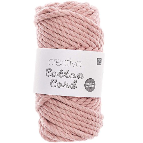 Bobine de corde en coton pour macramé 4 mm - Creative Cotton Cord - Poudre x 25m