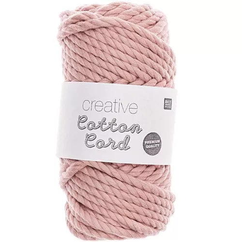Bobine de corde en coton pour macramé 4 mm - Creative Cotton Cord - Poudre x 25m