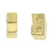 Cymbal Bead Substitute - Perle en métal Half Tila 5x2.3x2.7 mm Klouvas - Doré à l'or fin x1|raw }}