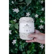 Bobine de cordon DMC 4 mm coton recyclé pour macramé - Eco Vita 12 - Ecru x55m