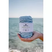 Bobine de cordon DMC 4mm coton recyclé pour macramé - Eco Vita 12 - Bleu Ciel x55m