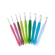 Crochet aluminium avec manche ergonomique DMC - 7 mm - Vert Foncé x1