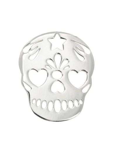 Pendentif tête de mort mexicaine 18x15 mm en Argent 925 x1