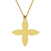 Breloque fleur 15.5 mm en Argent 925 Doré à l'or fin x1