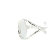 Bague En Argent 925 Avec Cabochon Agate Taille 58 - Bijou Occasion En Très Bel état